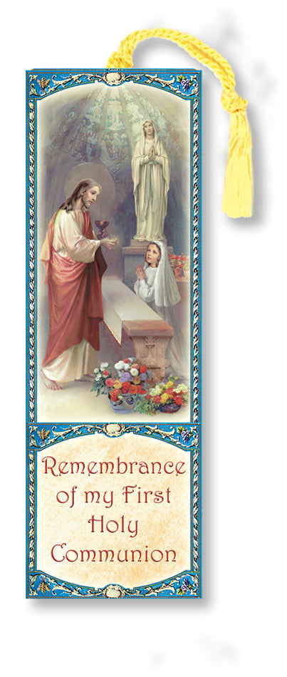 First Communion Bookmark- Girl