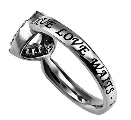 Open Heart Ring "True Love Waits"