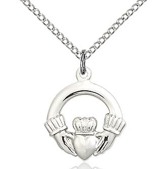 Claddagh Pendant with 18" Chain