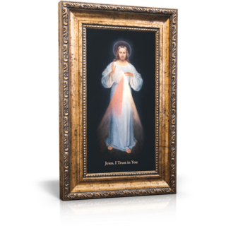 Divine Mercy Framed Canvas 9.5 x 14.5