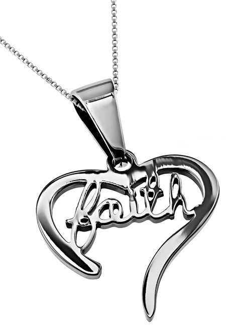 "Faith" Heart Necklace