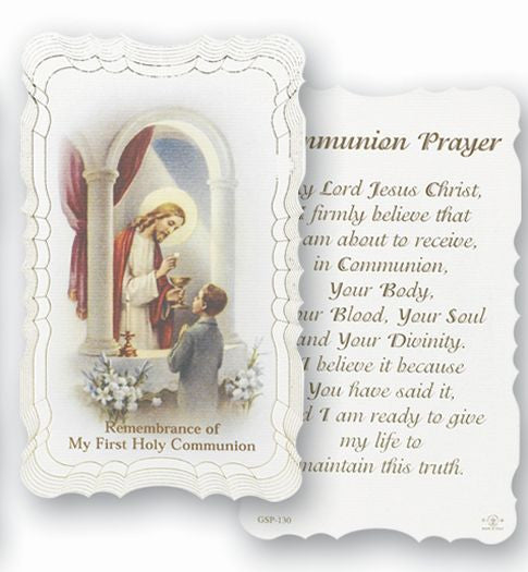 Communion Holy Card - Boy