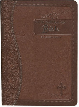 Personalized St. Joseph Bible (NABRE) Brown Bonded Leather