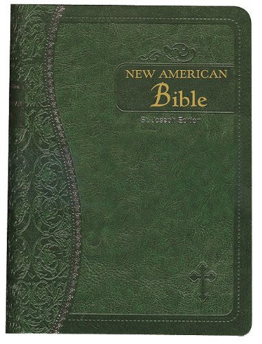 Personalized St. Joseph (NABRE) Green Bonded Leather