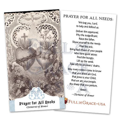 Prayer for All Needs Holy Cards