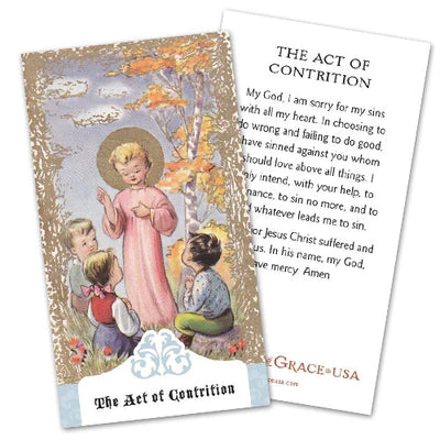 The Act of Contrition Holy Card