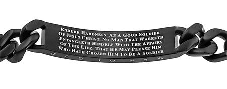 Black Sport Bracelet "Soldier of Christ"
