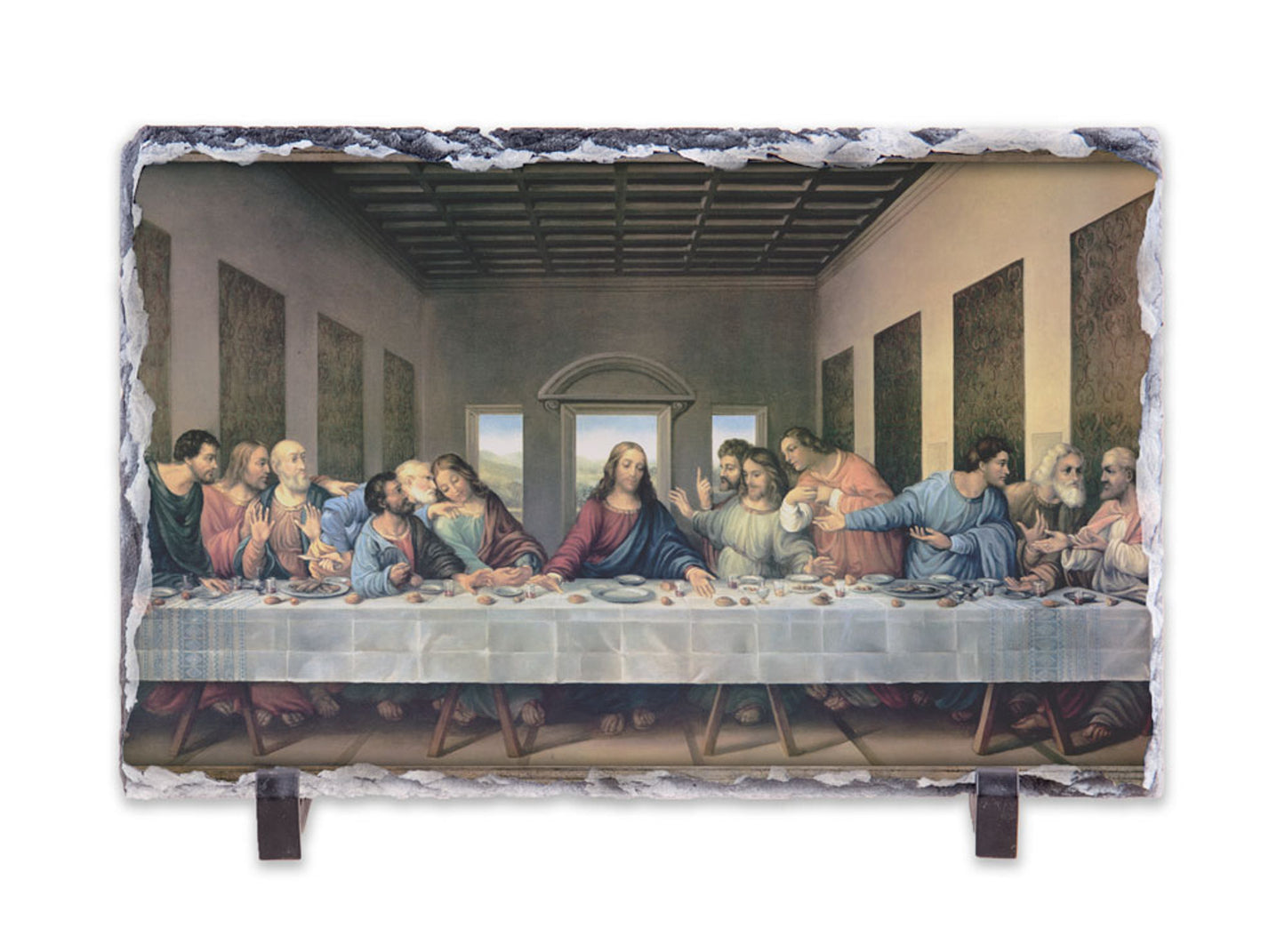 Last Supper by Da Vinci Restored Horizontal Slate