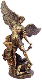 St. Michael Statue By Veronese, Bronze 14.5"