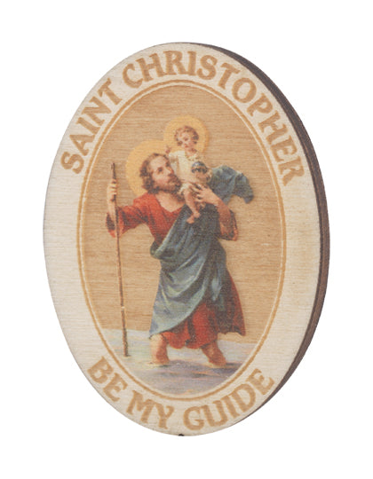 St. Christopher Wood Visor Clip