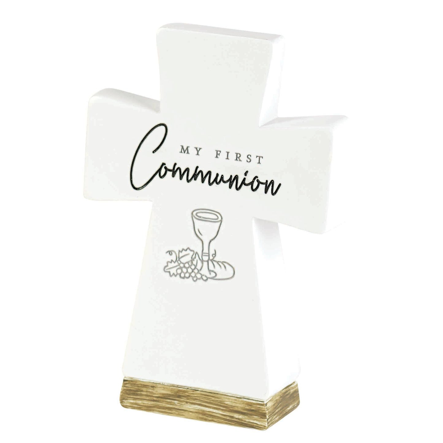 Tabletop Cross My First Communion Resin