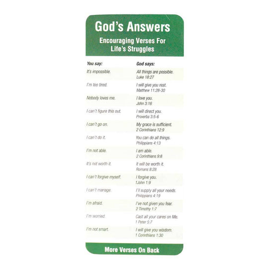 God's Answers Bookmark