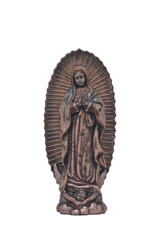 Our Lady of Guadalupe in Cold Cast Bronze 6"