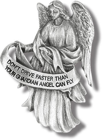 Don't Drive Faster Than Your Angel Can Fly Visor Clip