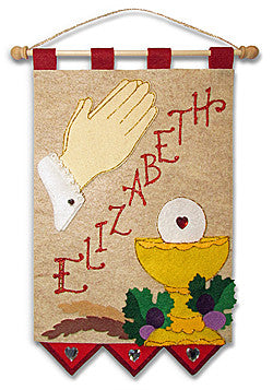 First Communion Banner Kit - Praying Hands (Red)