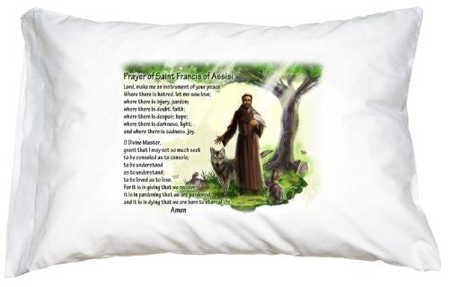 St. Francis of Assisi Prayer Pillowcase