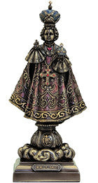 Infant of Prague,lightly hand-painted cold cast bronze,8