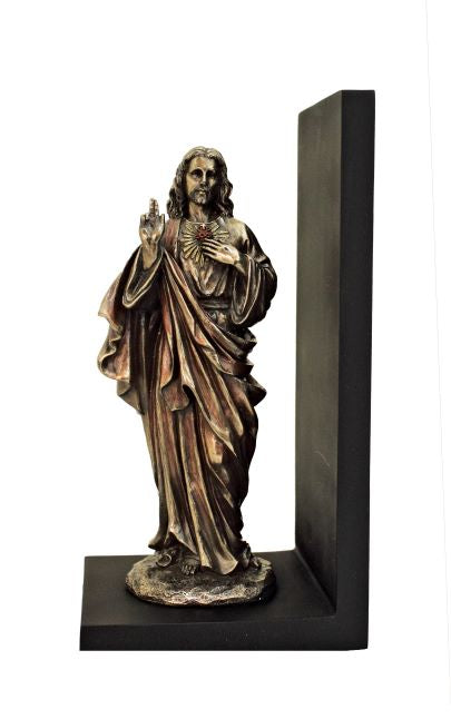 Sacred Heart Cold Cast Bronze Bookend