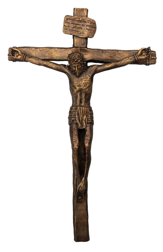 Antique Bronze 20" Crucifix
