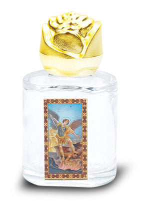 St. Michael Glass Holy Water Bottle 2.5"