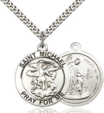 St. Michael the Archangel Pendant on a 24 inch chain